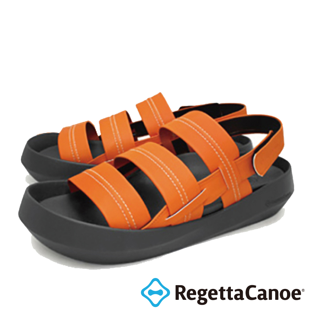 大阪樂步健康鞋 RegettaCanoe -輕量魔鬼氈後帶涼鞋CJEW7606(ORG-橘色)