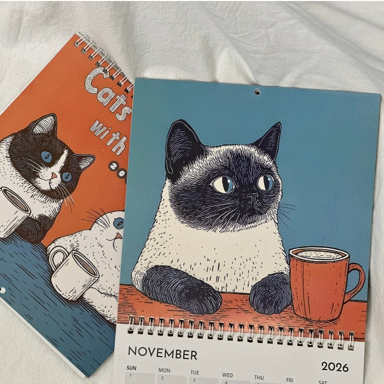 2026貓咪圖案掛曆
