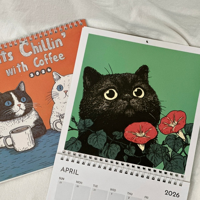 2026貓咪圖案掛曆
