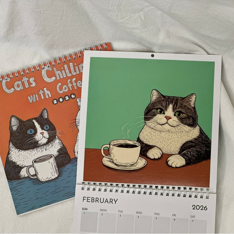 2026貓咪圖案掛曆