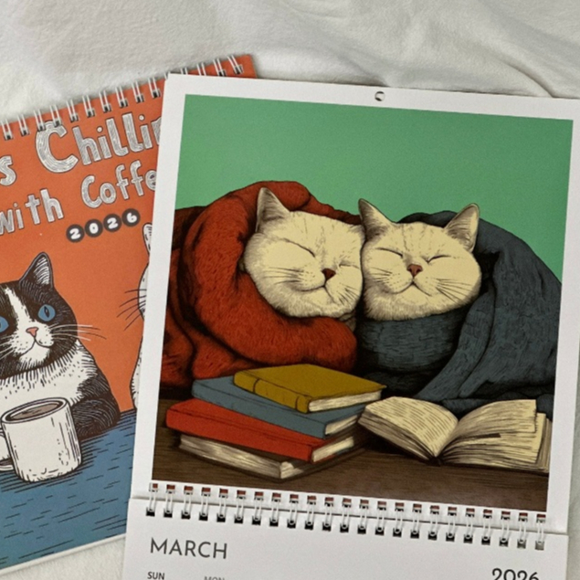 2026貓咪圖案掛曆