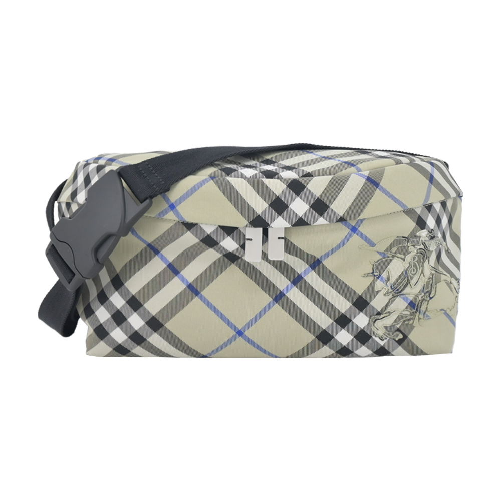 【JS’Maxx】BURBERRY 新款格紋戰LOGO肩背/腰包(青苔色)