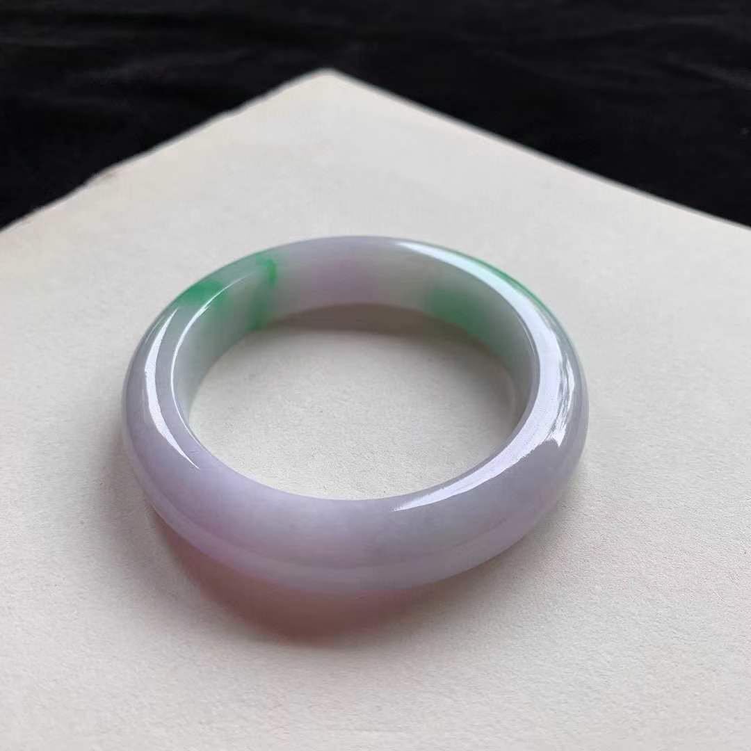 11172337 56.7mm翡翠冰春彩正圈手鐲 (56-58)