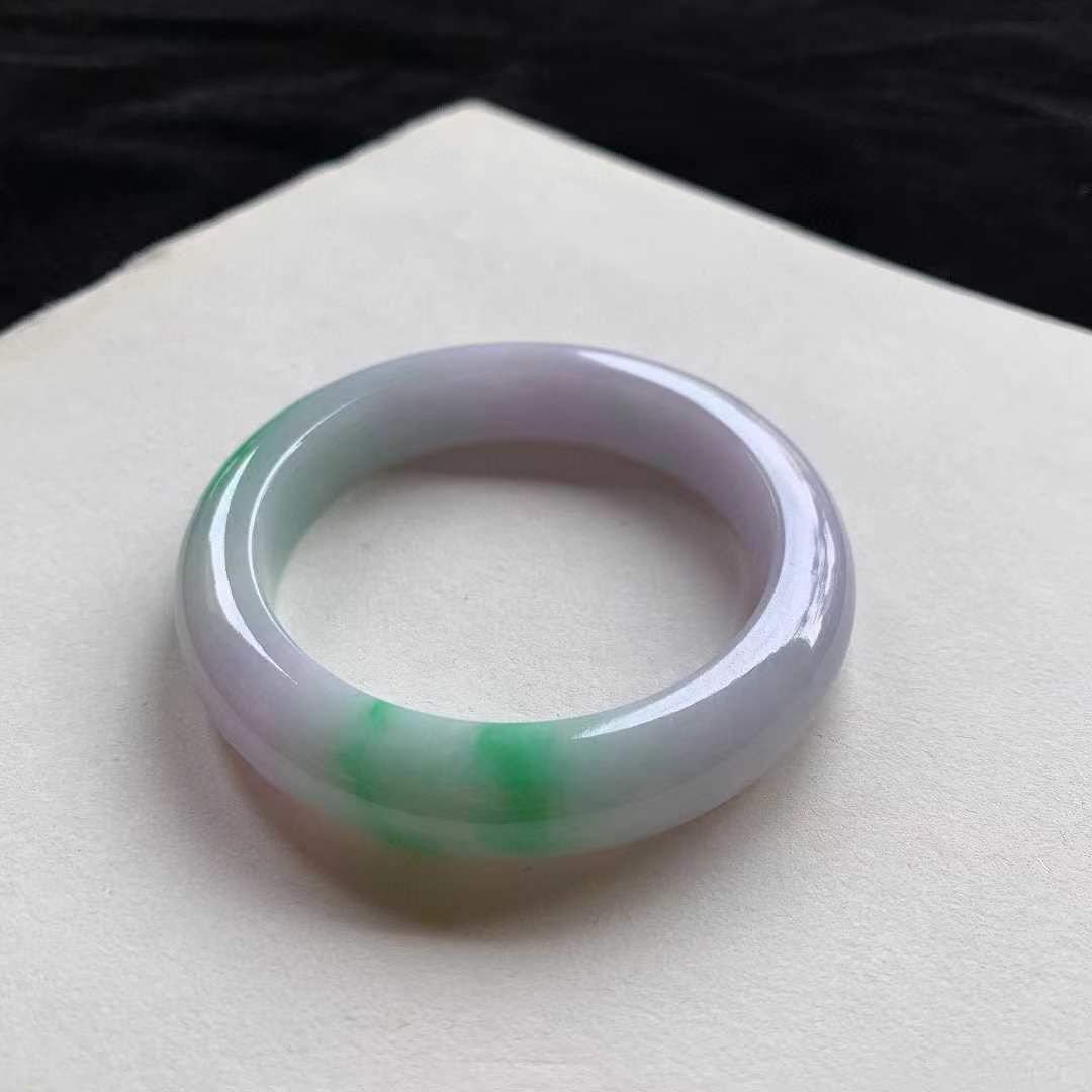 翡翠冰春彩正圈手鐲,天然翡翠A玉, 緬甸玉, Jade, Jadeite