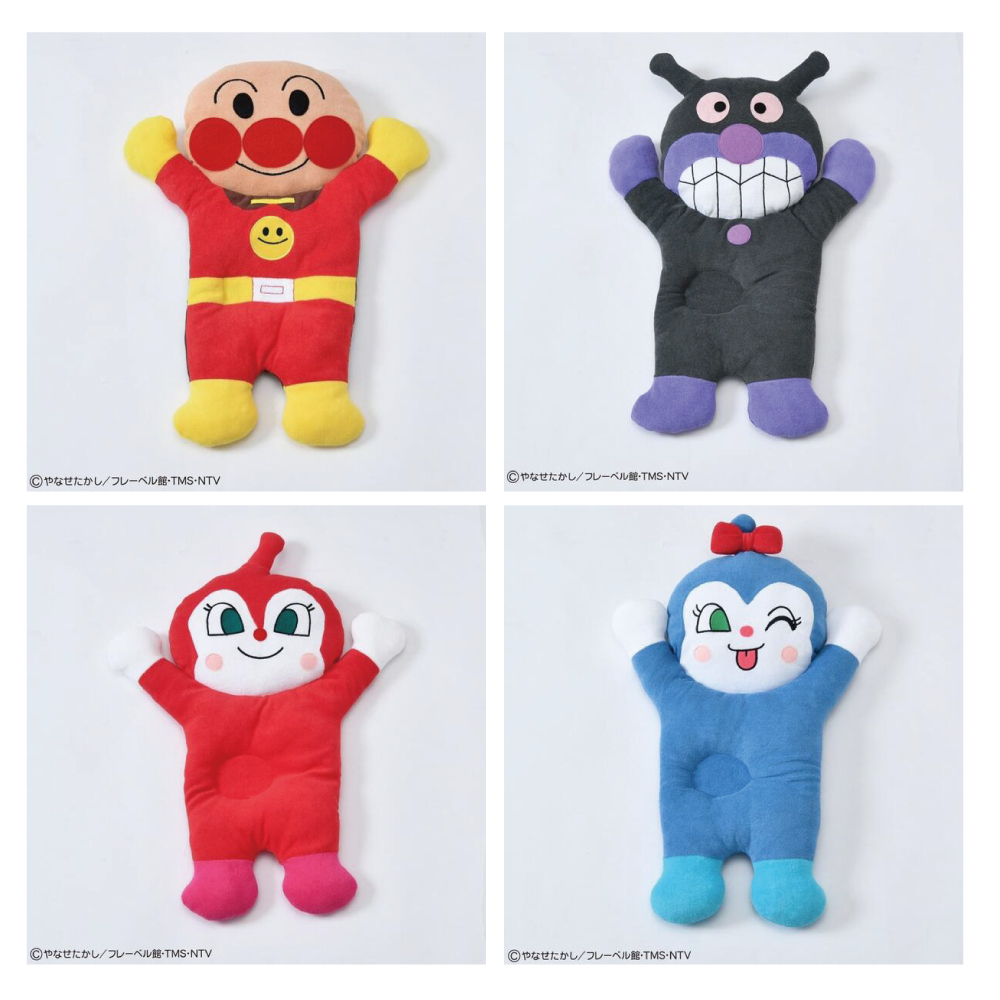 ANPANMAN麵包超人 好朋友午安枕系列 ( 麵包超人、細菌人、紅精靈、藍精靈)