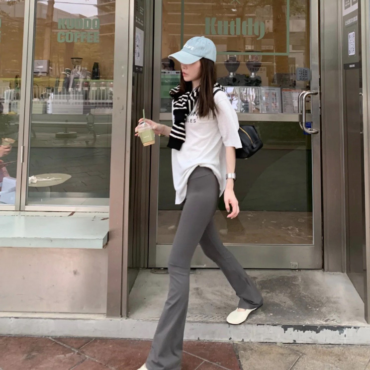 澳洲🇦🇺YPL let's all in 高彈塑形垂感微喇叭瑜伽褲石墨灰