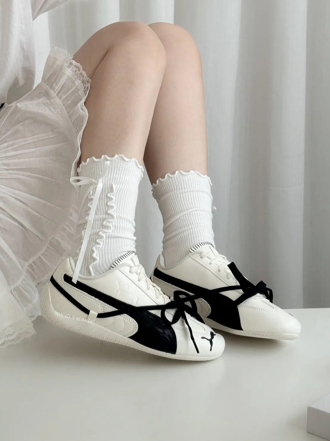 <⚠出清大雜燴⚠>NG品-25.5cm-Rosé x Puma Speedcat PRM 'Rosé White' 高級白 芭蕾聯名賽車鞋 朴彩英