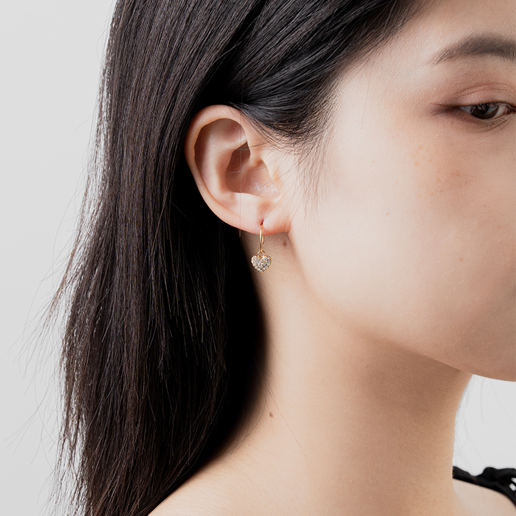 miramira心語｜耳畔心語愛心耳環D5591-金79345