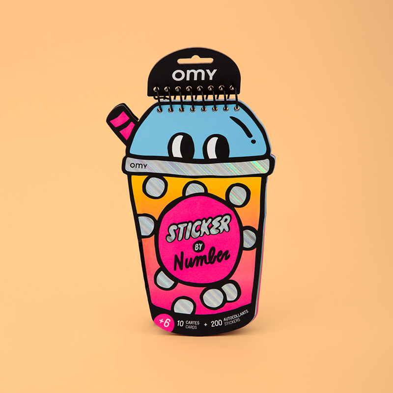 OMY 趣味互動貼紙書-珍珠奶茶