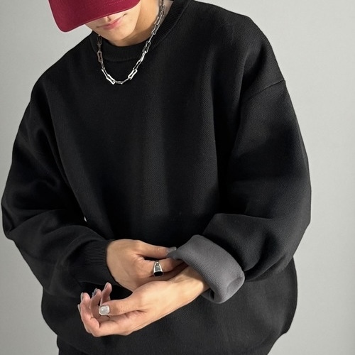 JaVa 圓領大學踢 後標誌 雙面 長袖 上衣 日本代購 95024765