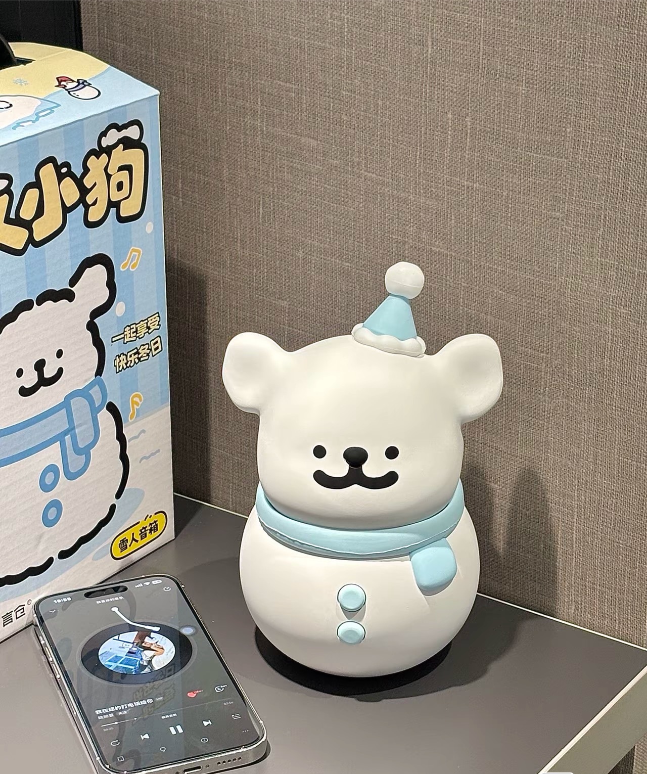 KTQ STORE ‧ 言倉X線條小狗系列 雪人造型藍芽音響