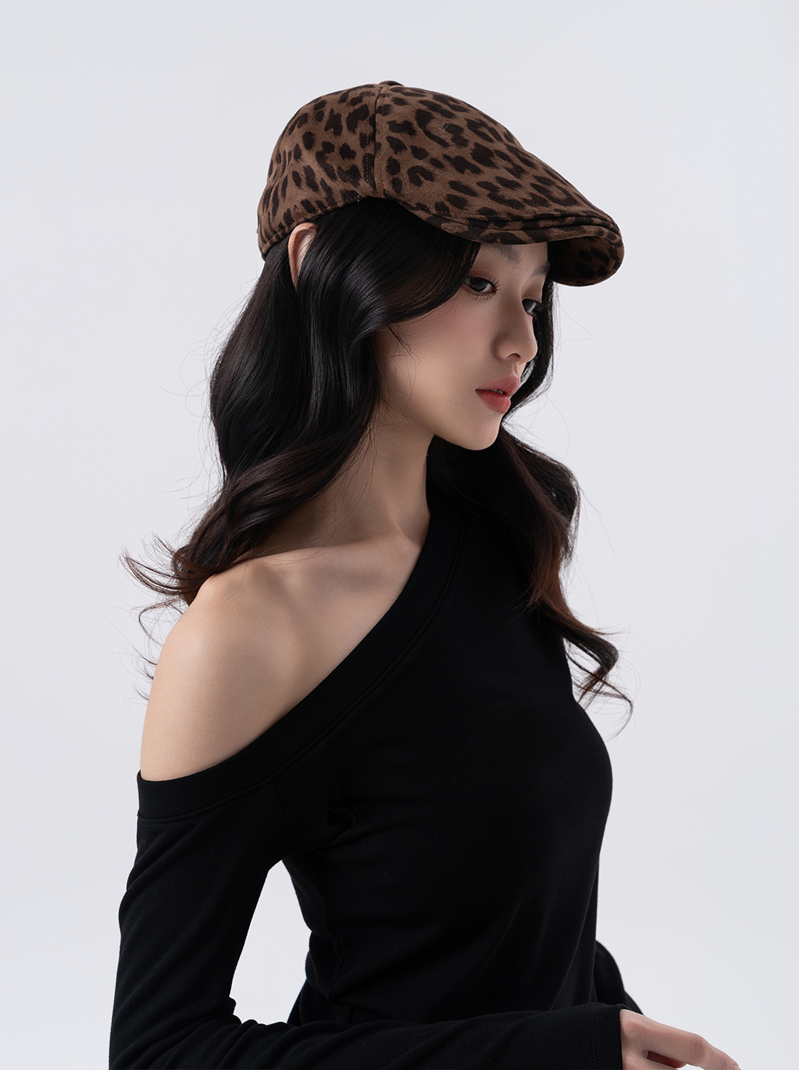 發熱 斜肩長袖上衣