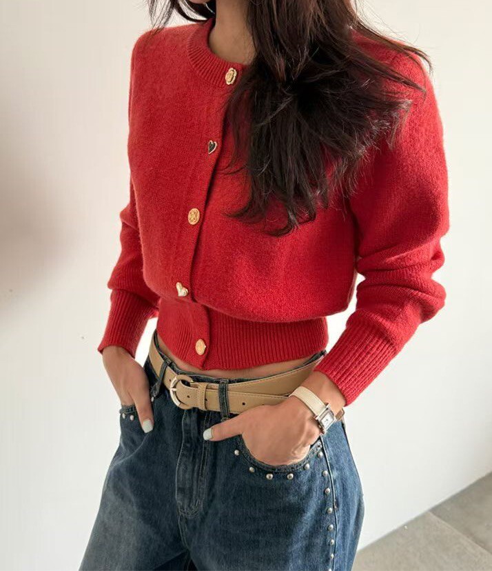 造型釦羊毛小外套