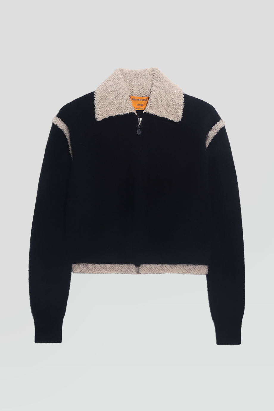 Guest in Residence｜GRIZZLY 雙向拉鍊羊絨短版外套