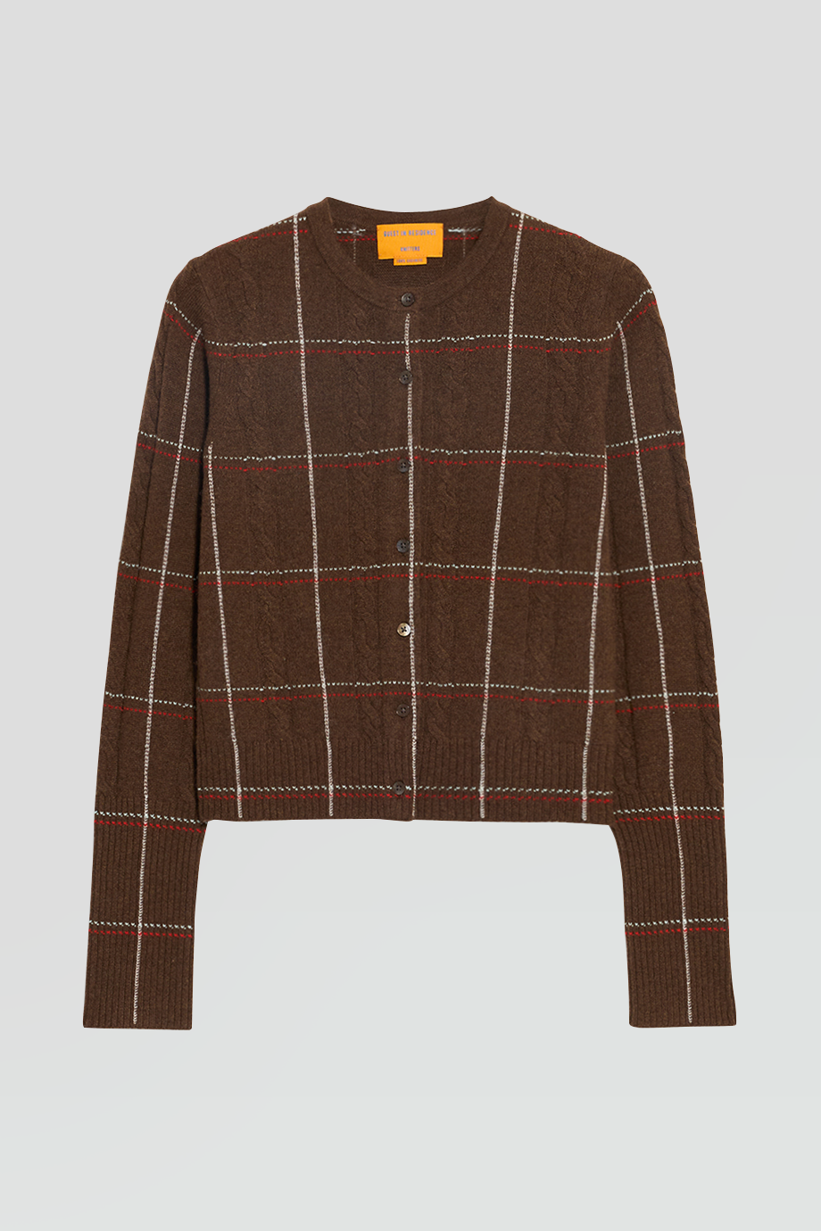 Guest in Residence｜JANE 格紋羊絨針織外套