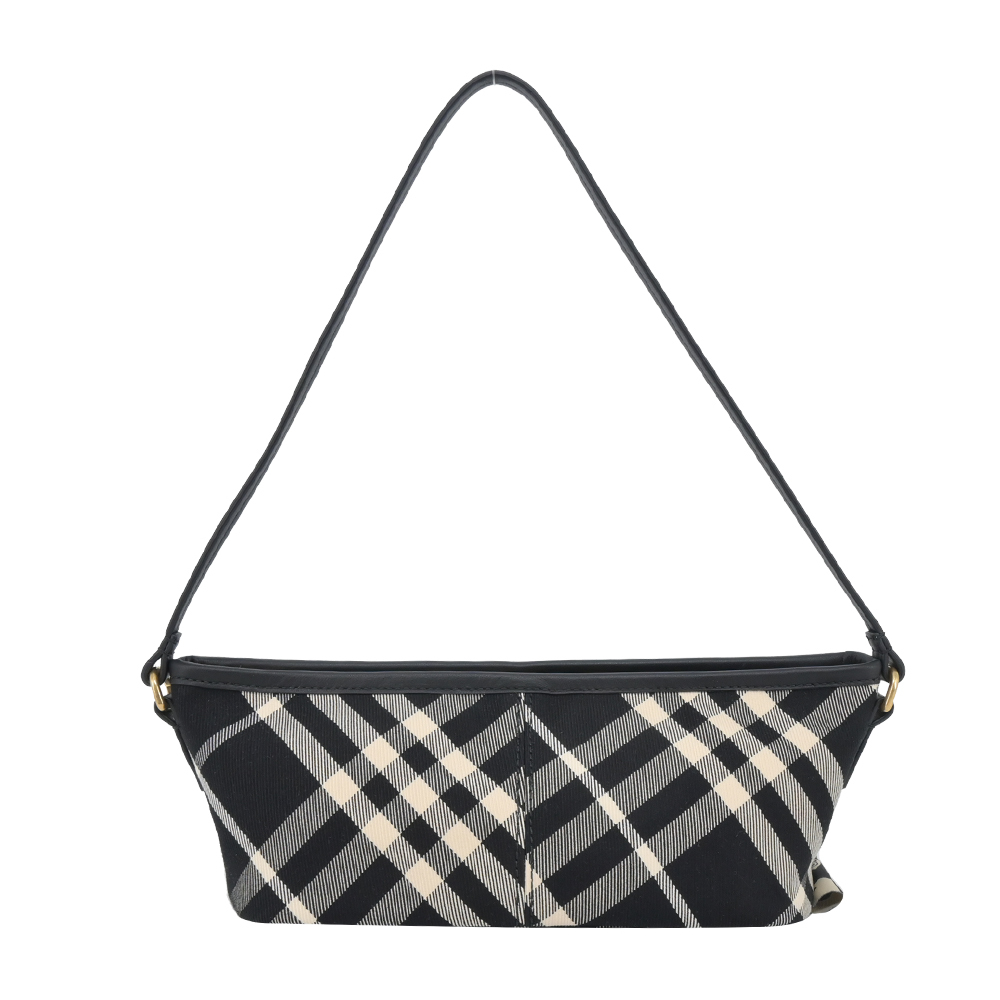 【JS’Maxx】BURBERRY 新款格紋迷你手提包(黑色/白布色)