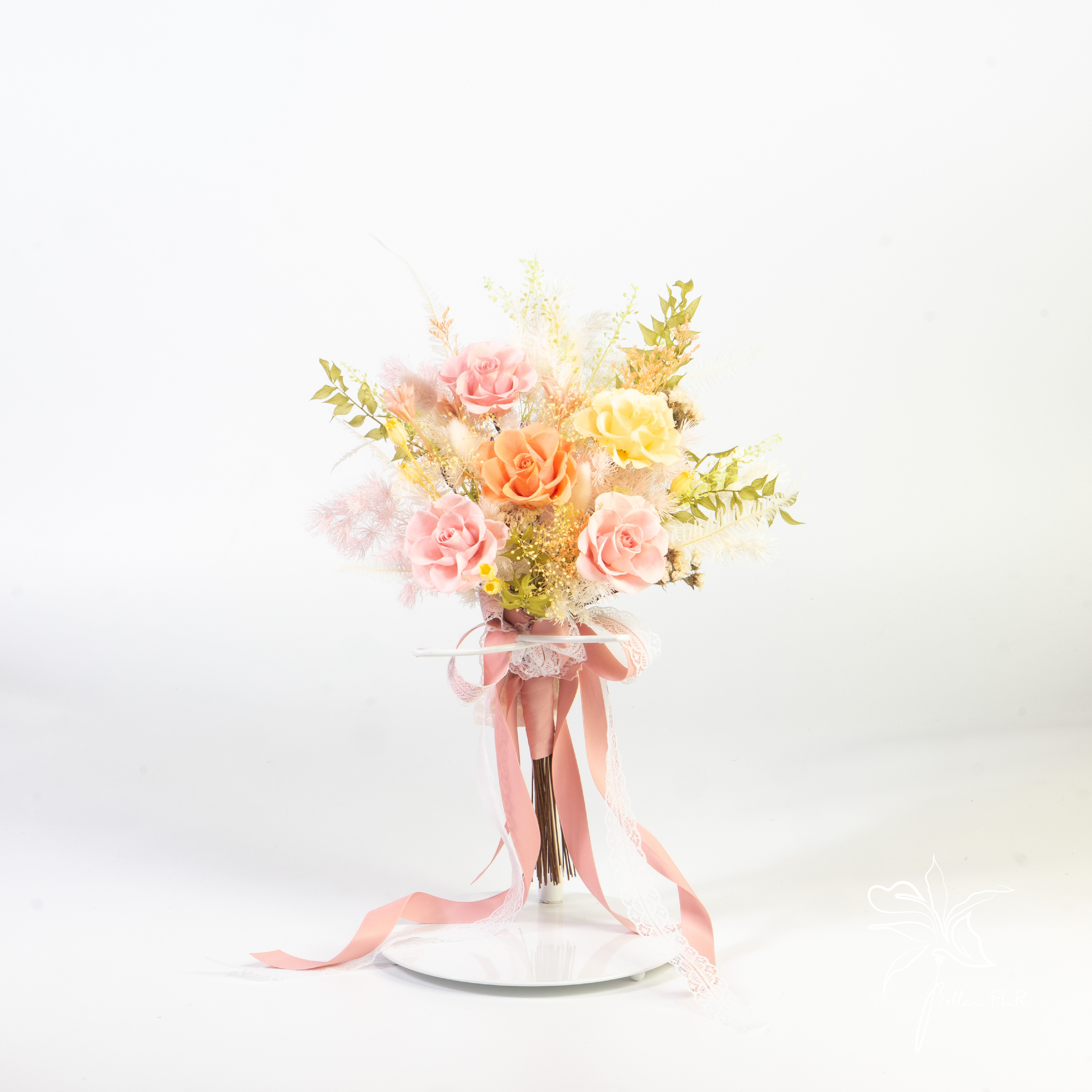 【月光精靈的贈禮】5朵永生主花中型捧花