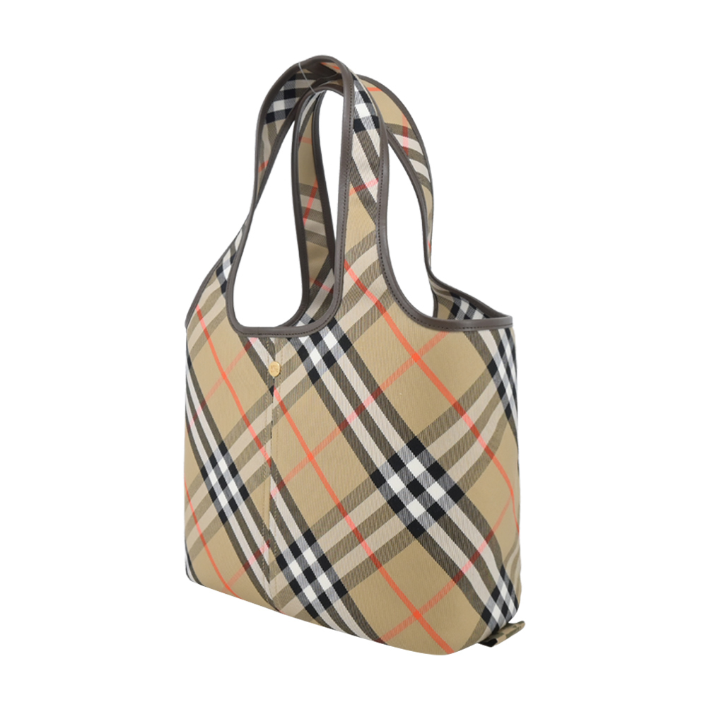 【JS’Maxx】BURBERRY 新款格紋小號格紋托特包(沙色)