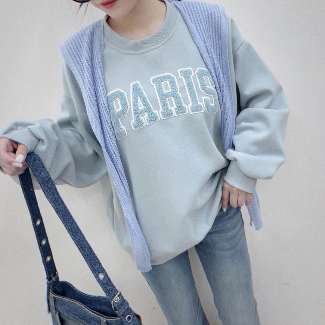 【休閒百搭的QQ毛美式字母設計棉tee】（現貨）