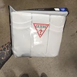 [S] KOREA 643213 GUESS WHITE 3PACK 643213 MEN CREW NECK T-SHIRT, VEMET01M3-WH (SZZ842)