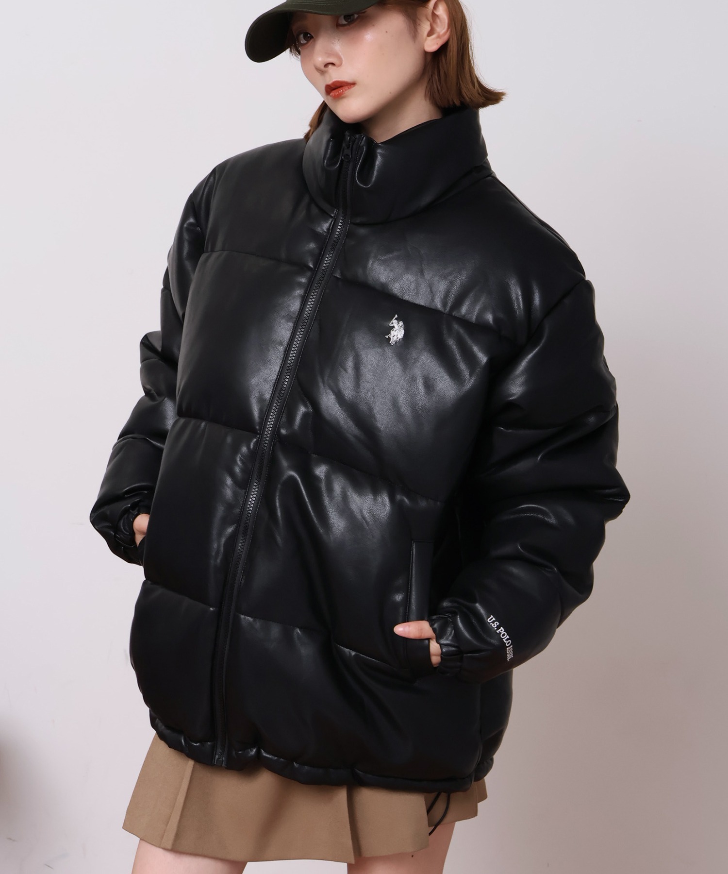 預購┃U.S. POLO ASSN. 刺繡 皮革 保暖 鋪棉 夾克 外套