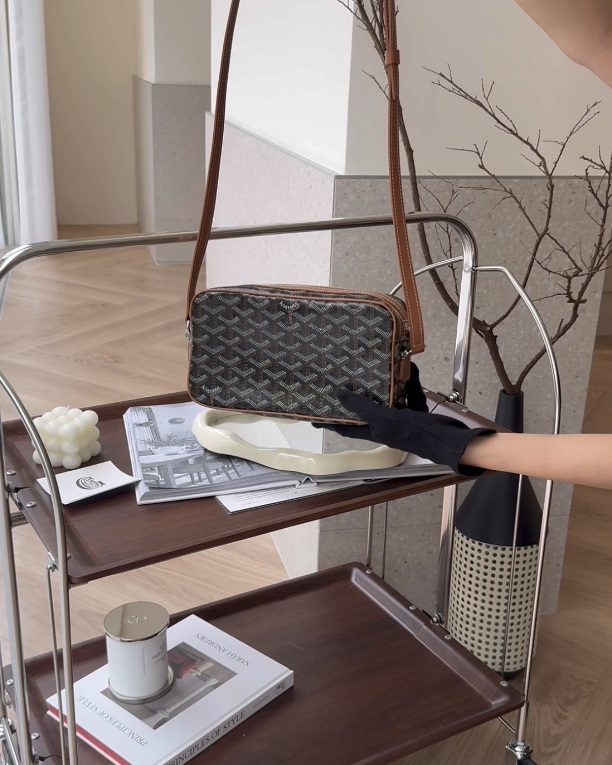 GOYARD｜CAP-VERT小號相機包 黑棕