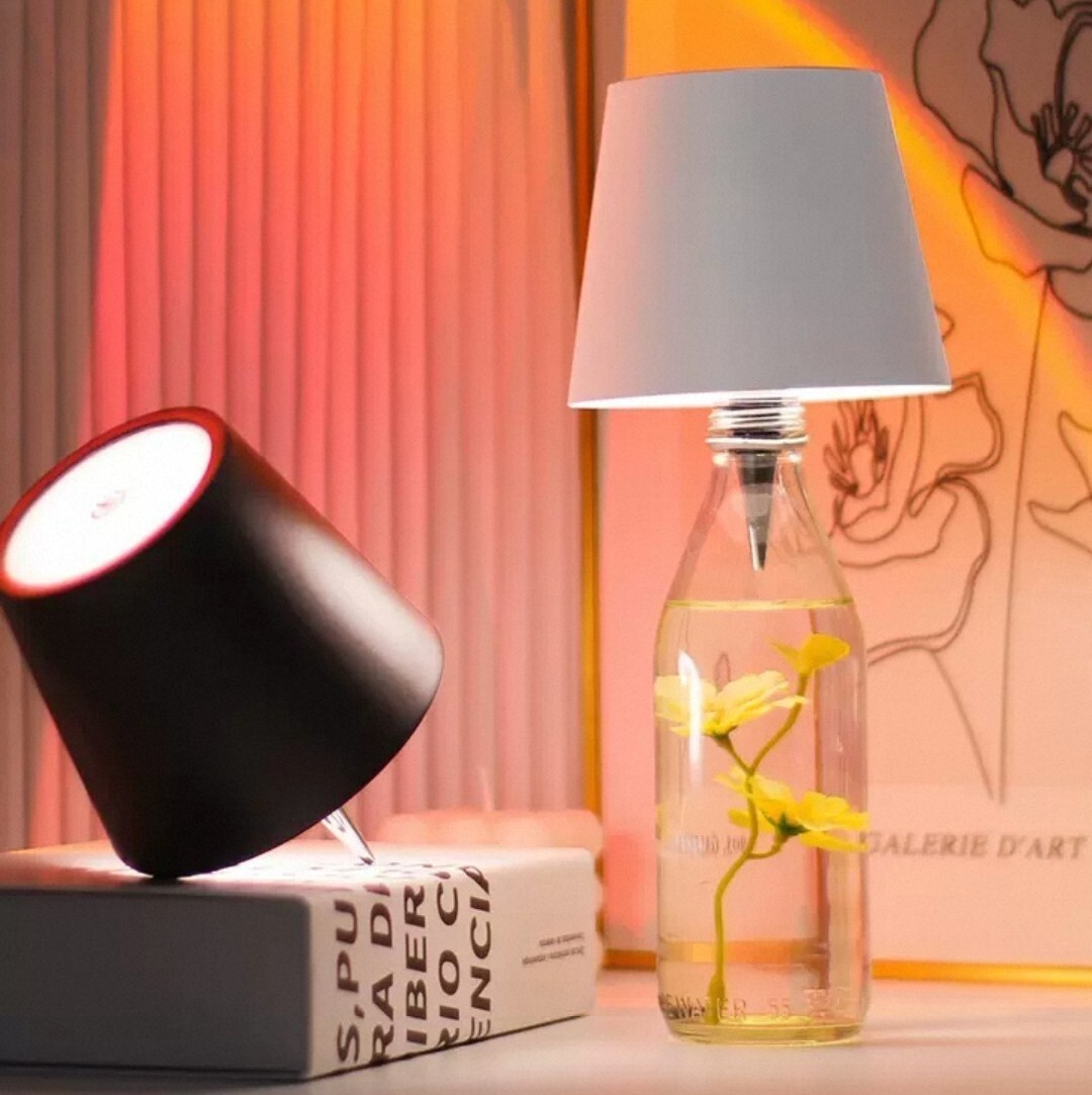 簡約風插入式酒瓶燈