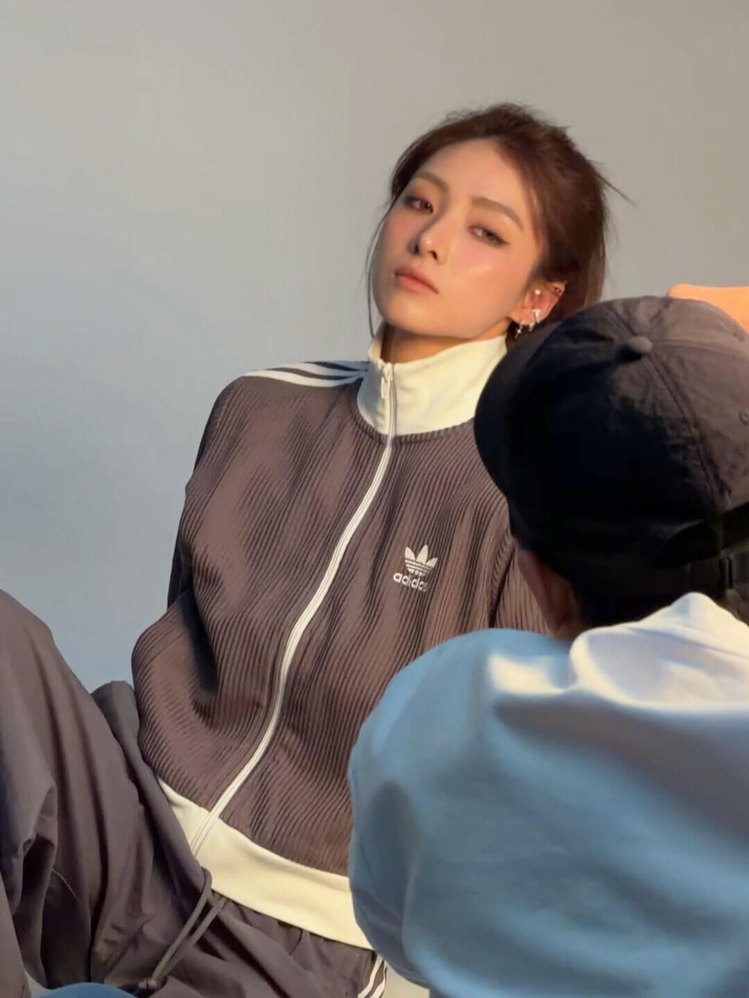 代購-Adidas originals TRACK TOP SS25 KNIT 三條紋 華夫格 寬松 外套 KC2650