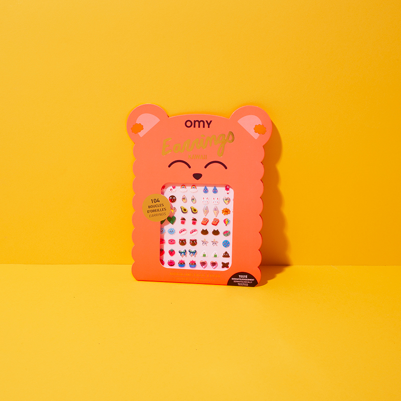 OMY 耳環貼-動物點心派對