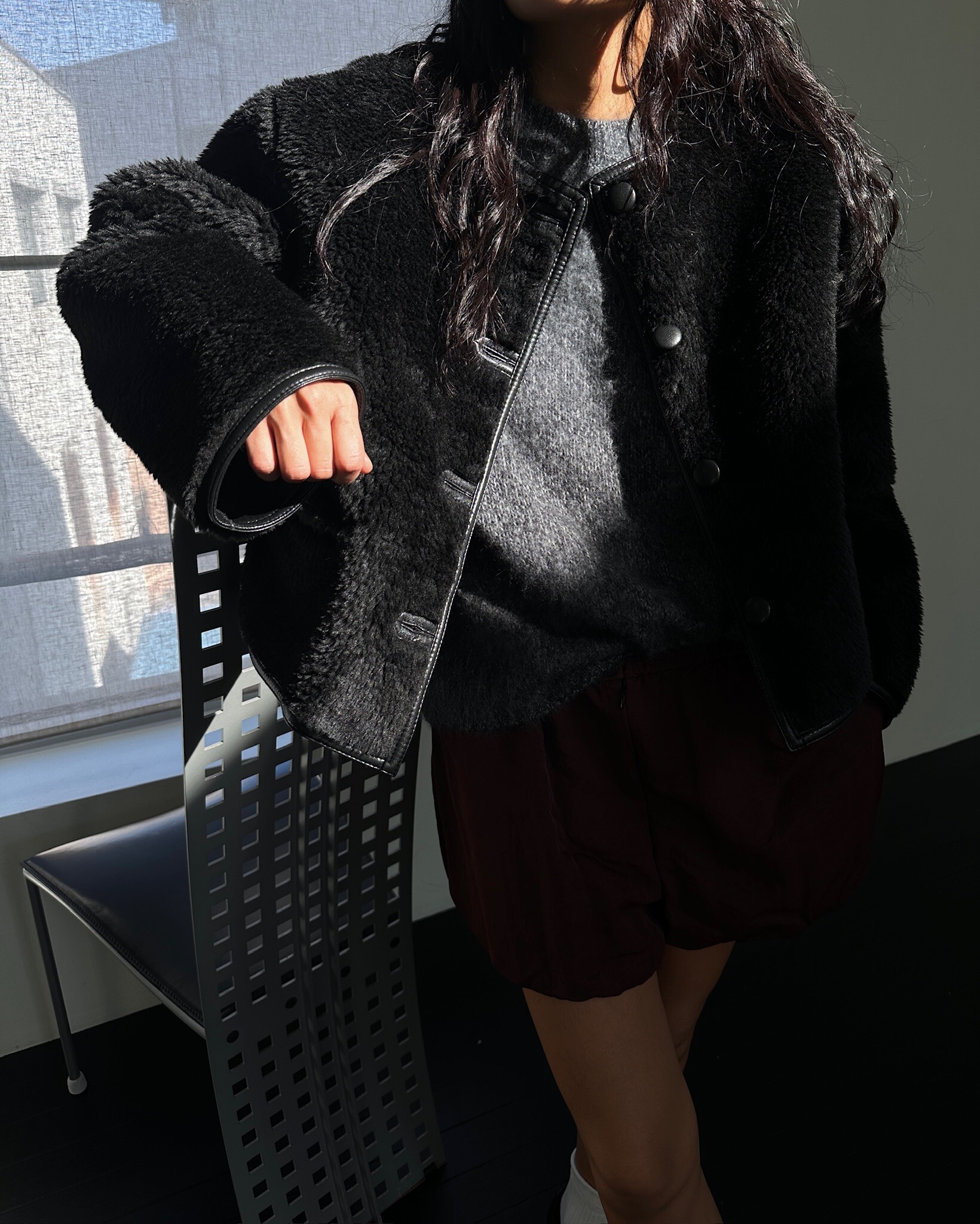 Jacket discount Faux leather fur jacket