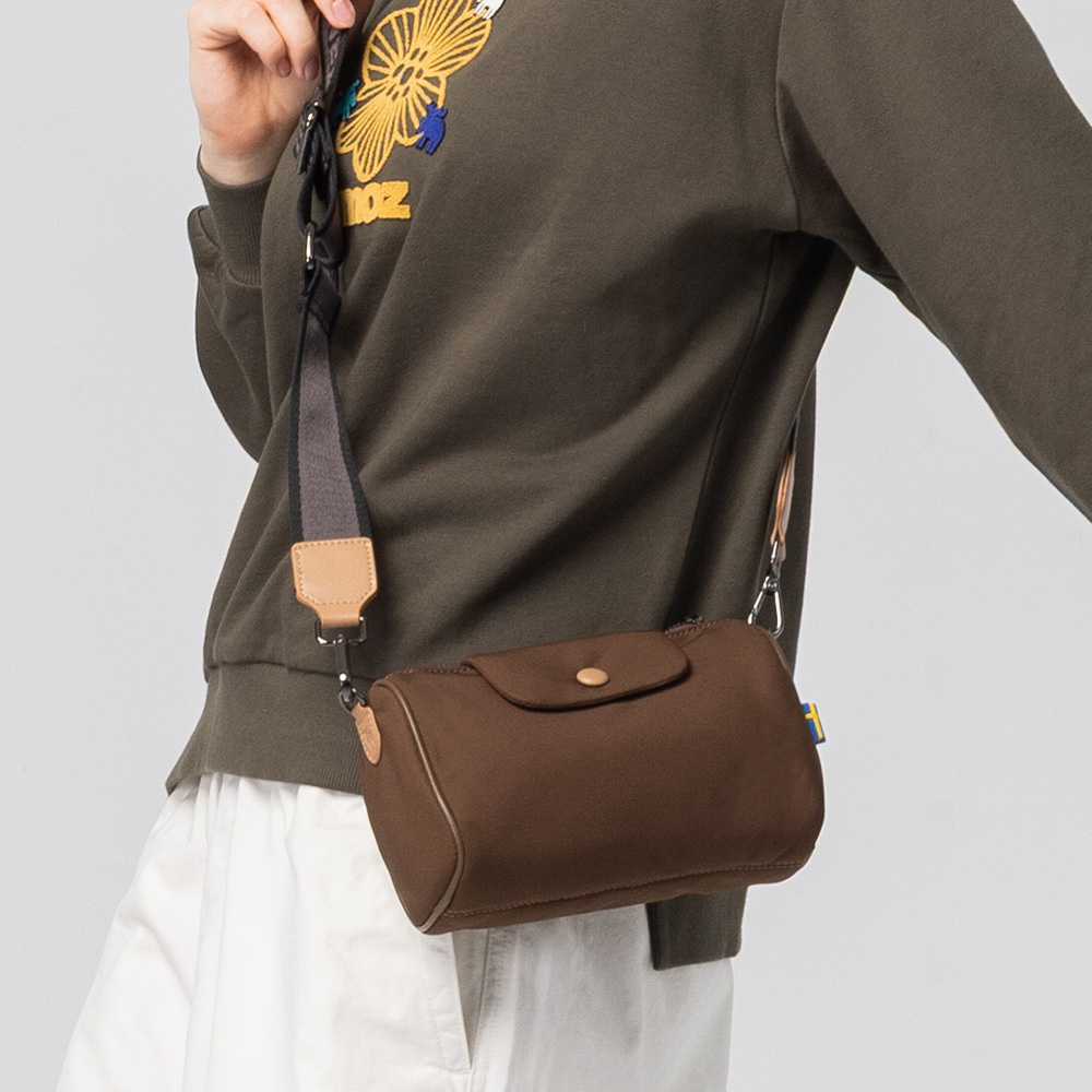 瑞典雲朵包系列｜防潑水 雲朵 圓筒包(巧克力)S