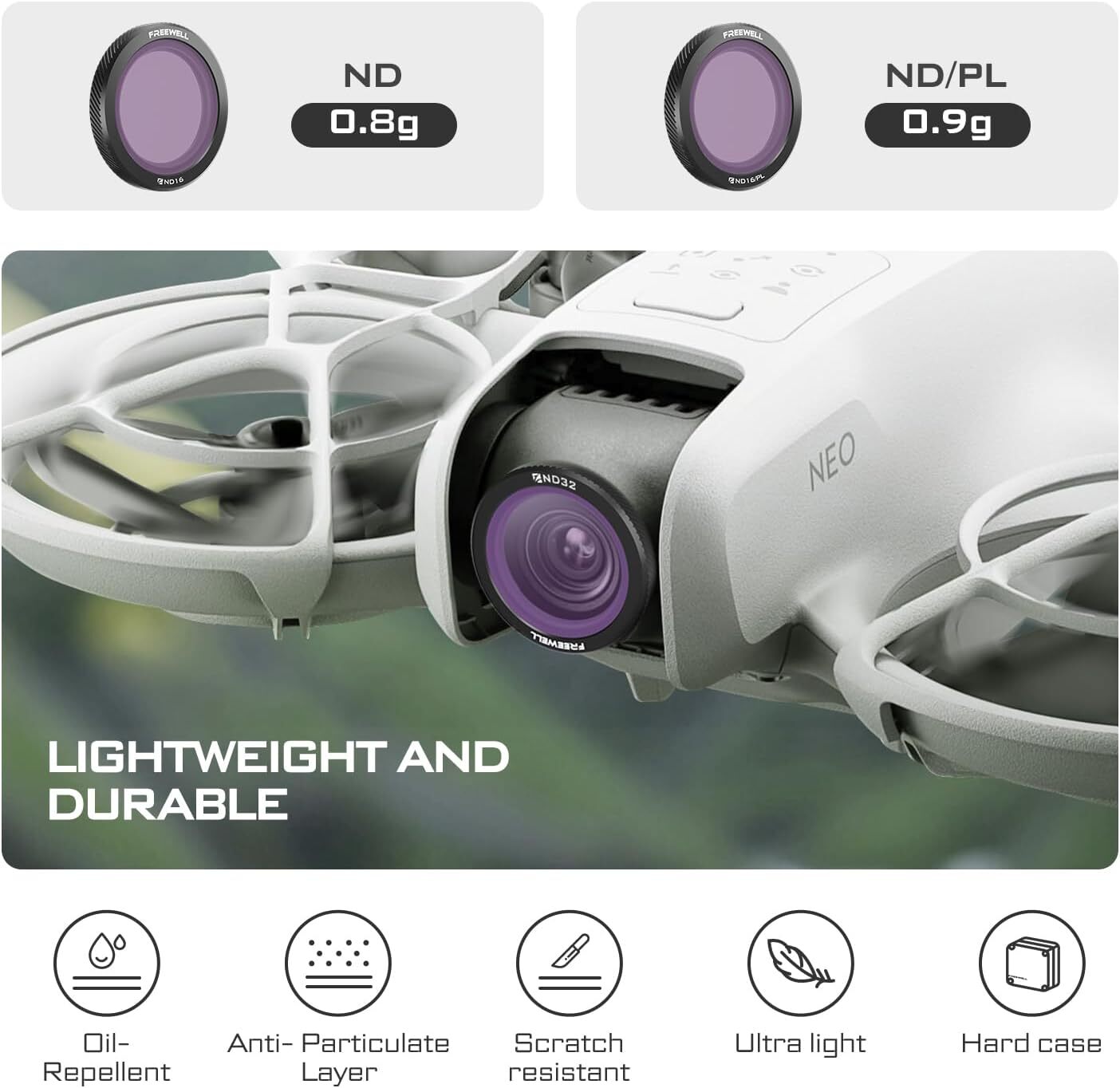 Freewell DJI Neo Magnetic Filters Bright Day 6 Pack 濾鏡套裝