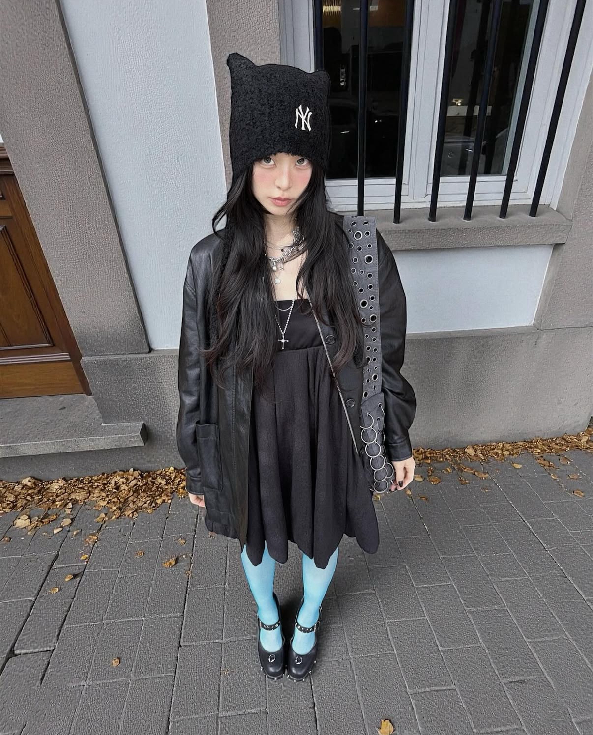 韓國🇰🇷連線 MLB 護耳貓耳帽 刺繡 蓬鬆感 4色 Karina同款 (任買兩件711免運)/預購