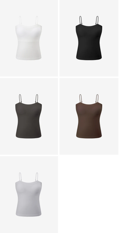 【直播】Verish LL112514 Modal 細肩帶Bra Top-長版(附胸墊)