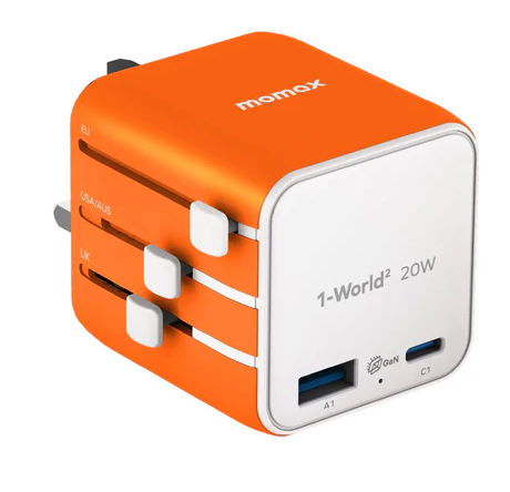 MOMAX | 1-World 20W 2埠 USB 旅行充電器 UA29