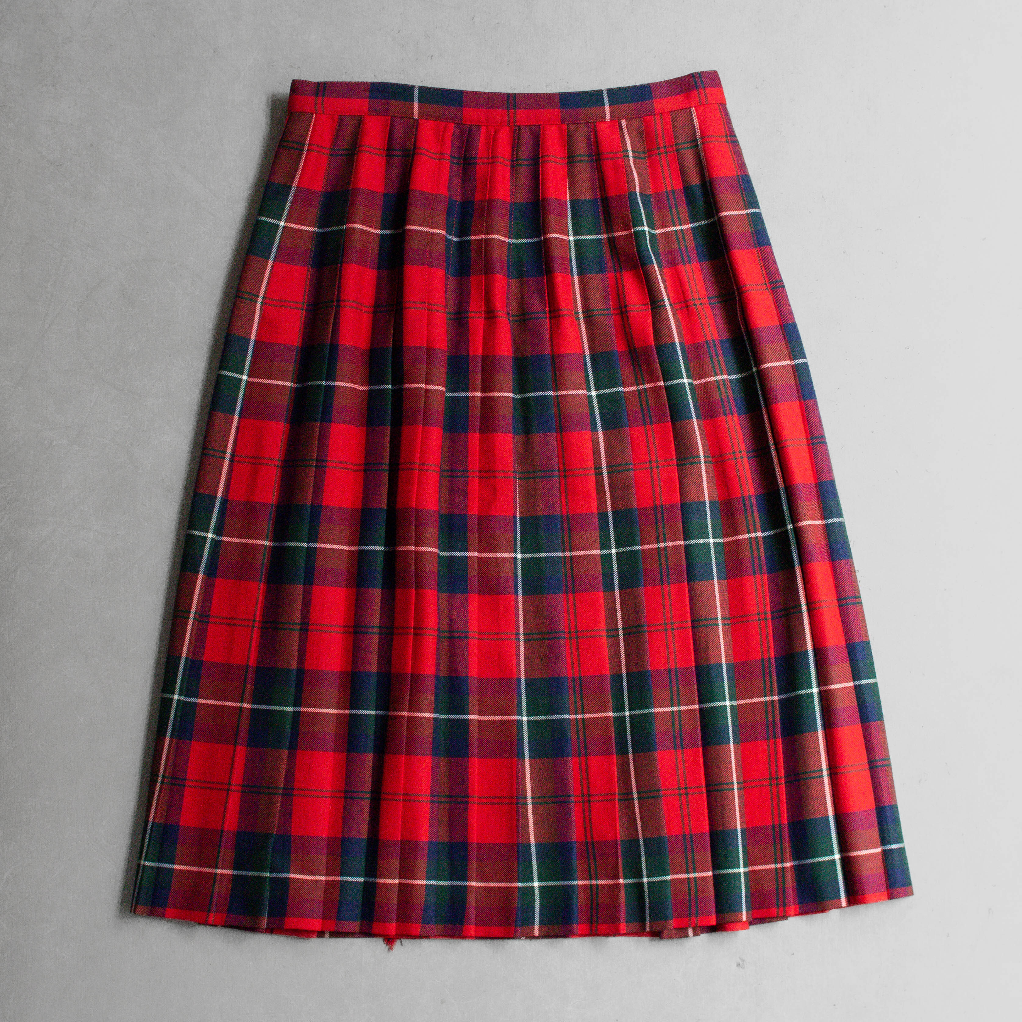 VINTAGE SCOTTISH KILTS 英國製 羊毛 紅色 格紋 百摺 蘇格蘭 片裙