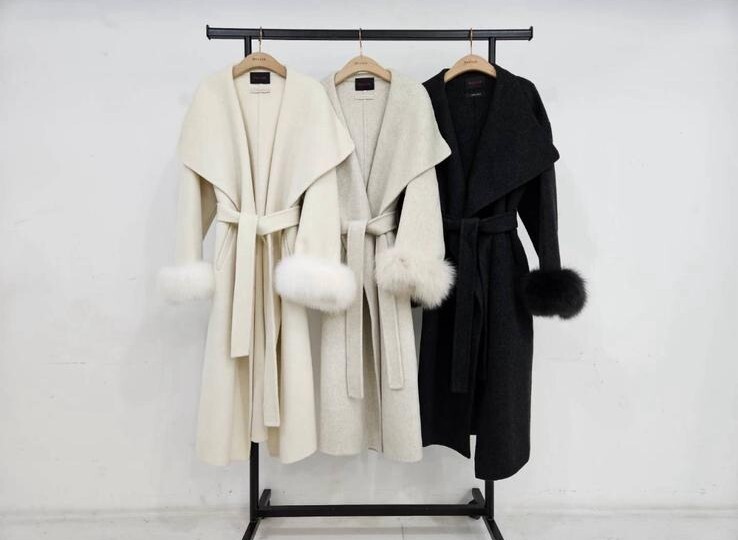 HS07 羊毛90% 手袖狐狸毛 胸49 長45 $1499