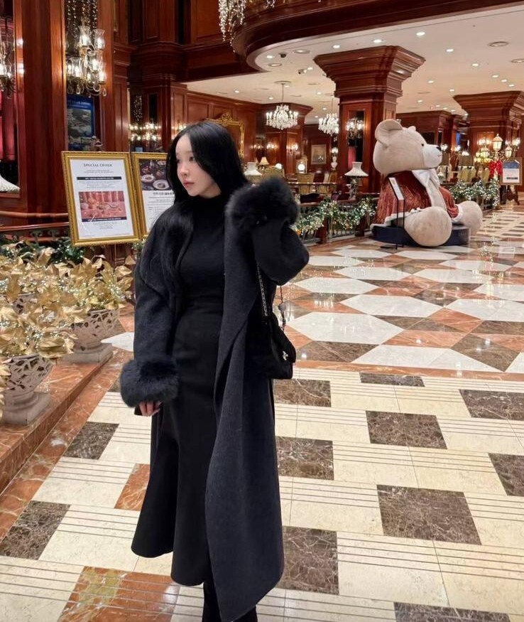 HS07 羊毛90% 手袖狐狸毛 胸49 長45 $1499