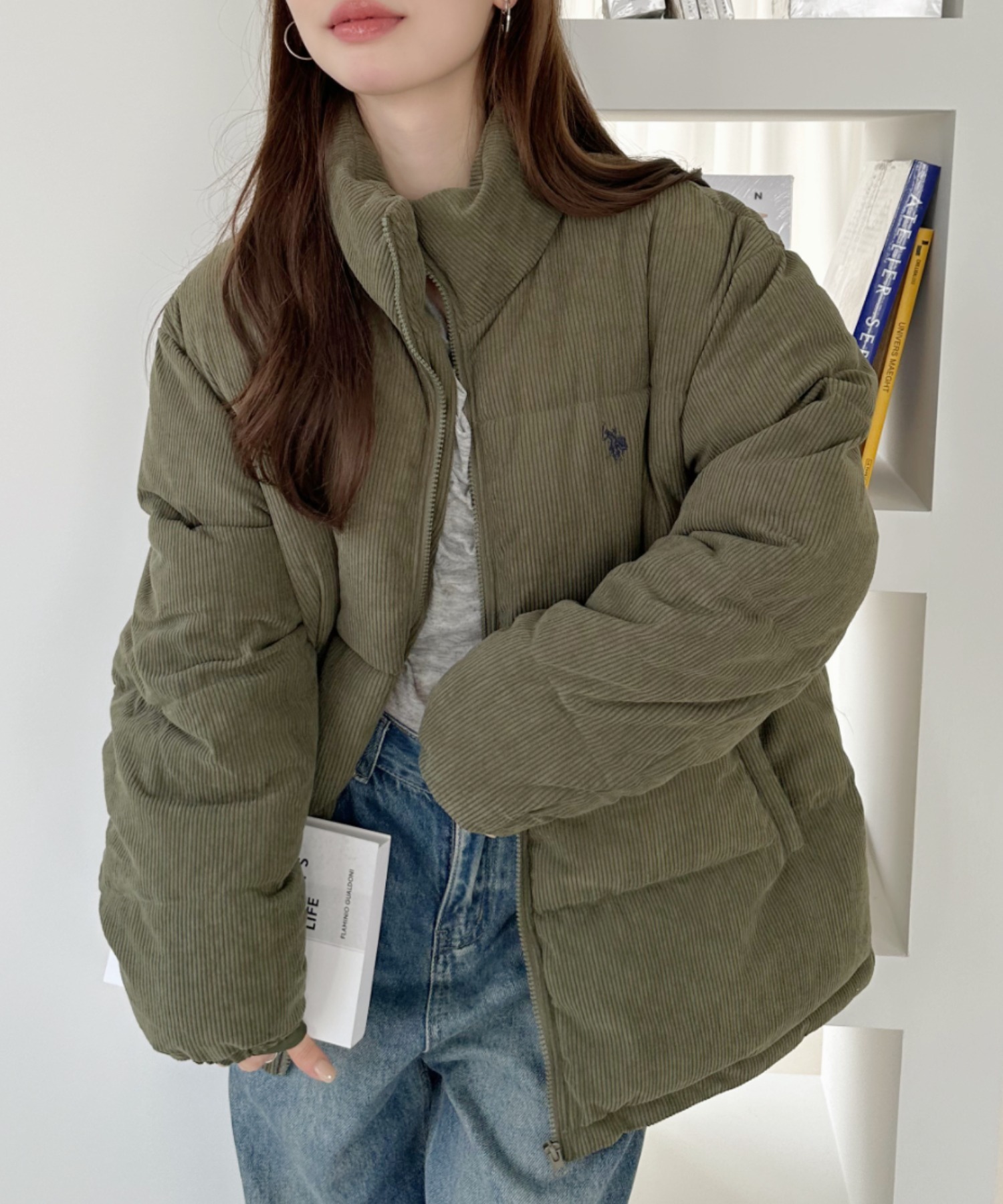 預購┃U.S. POLO ASSN. 刺繡 燈芯絨 保暖 寬鬆 外套