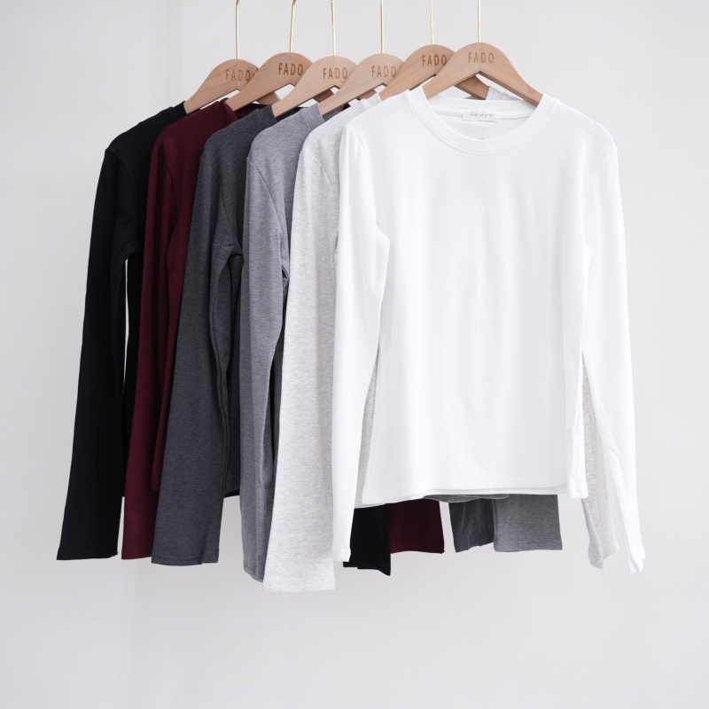 法朵Fado shop｜素面圓領內加絨磨毛內搭衫 0114047 六色