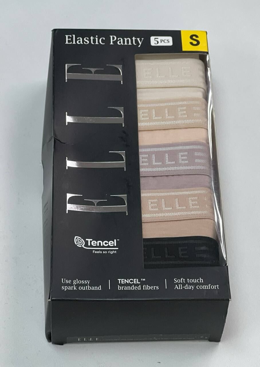 [S] KOREA 681993 ELLE NO1 ELASTIC PANTY 5PK, EPH0142-NO1 (SZZ844)