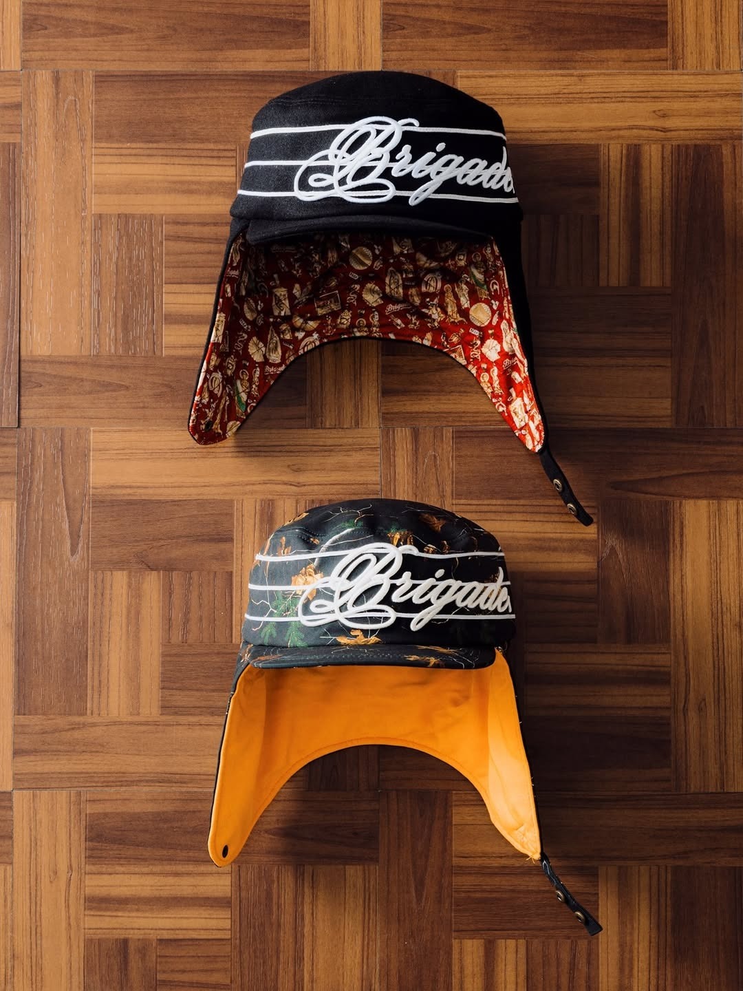 BRIGADE EAR FLIP PILLBOX HAT CAMO