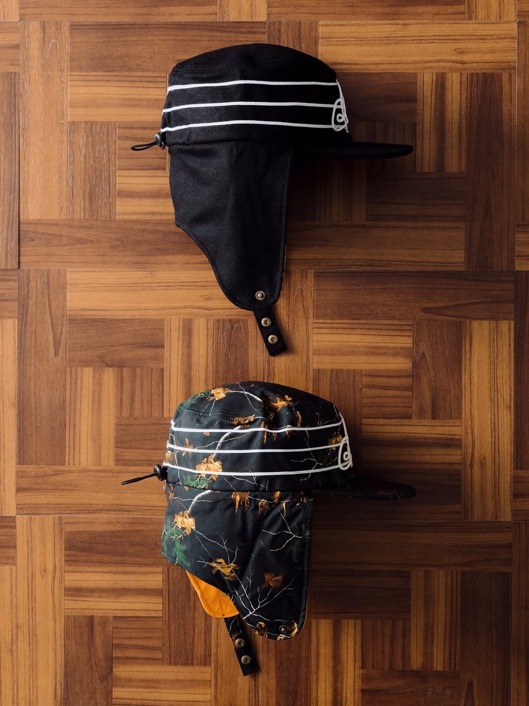 BRIGADE EAR FLIP PILLBOX HAT CAMO