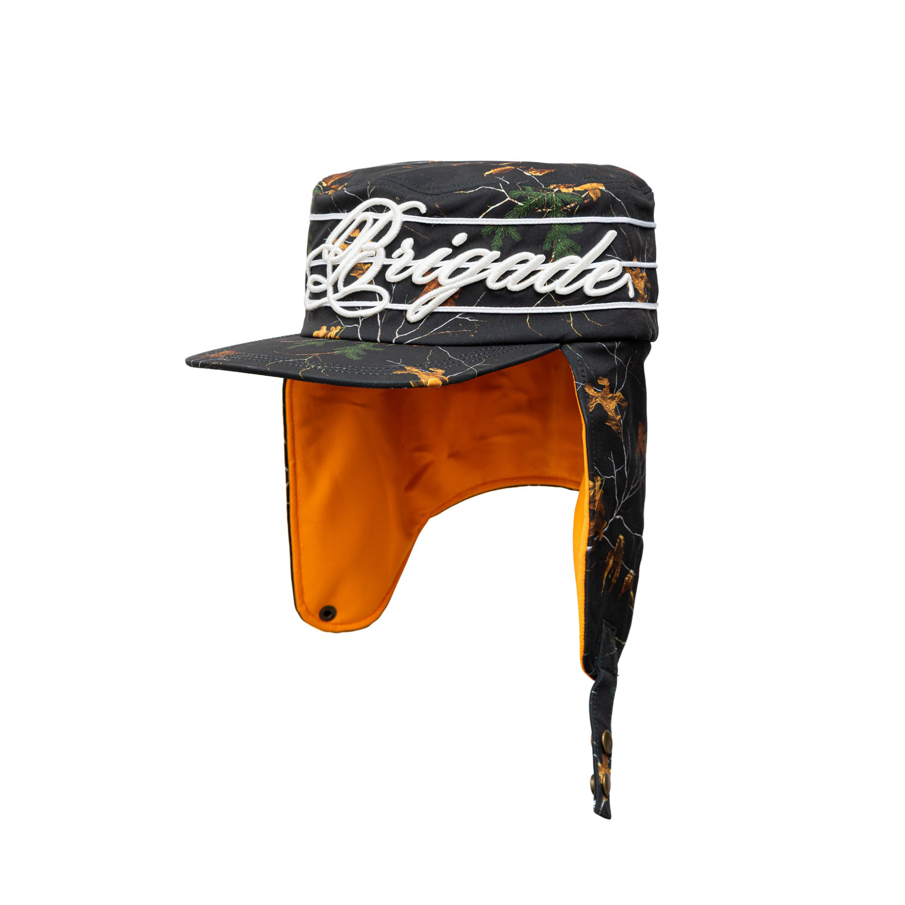 BRIGADE EAR FLIP PILLBOX HAT CAMO