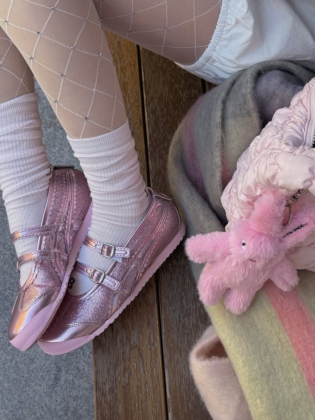 Onitsuka Tiger MEXICO 66 TGRS 鬼塚虎 德訓鞋 閃粉 櫻桃粉金 女鞋 1182A677-700 / 預購