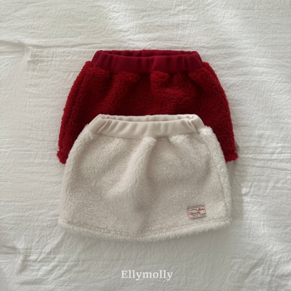 Ellymolly 羊羔絨小短裙 / 2色