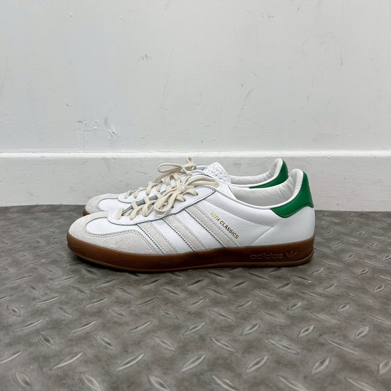 adidas Gazelle Indoor Kith- White Green SIZE 28CM