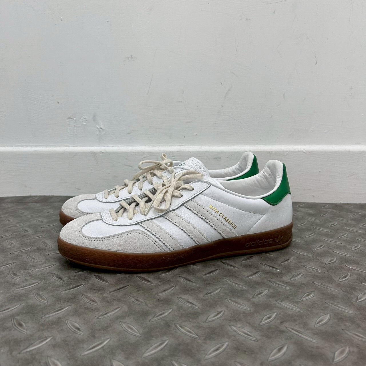 adidas Gazelle Indoor Kith- White Green SIZE 28CM