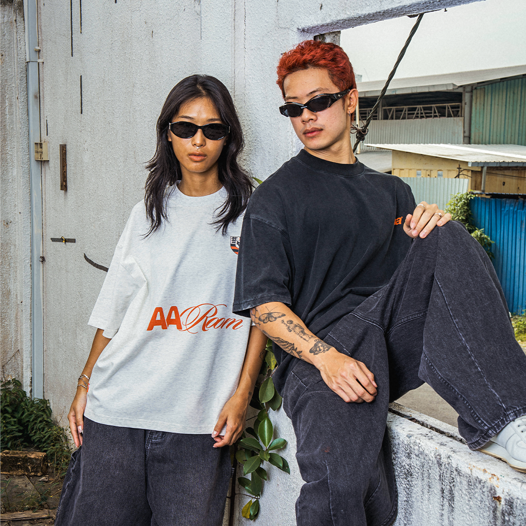 A.A Graphic Washed Tee 寬版水洗短袖