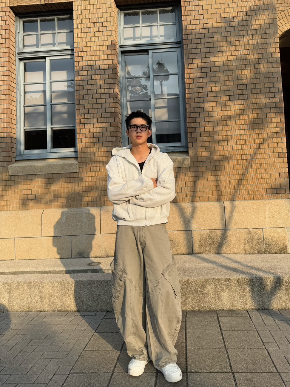 復古做舊解構廓形褲